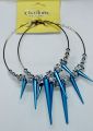 Fashion Jewellery Silver Color Purple Blue Orange Red Yellow Multi Bright Beads Hoop Earrings for Girls Women - RC-IMP-ER-97. 